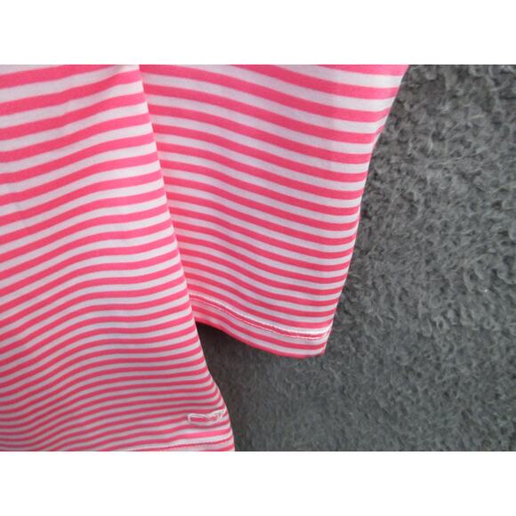 Vineyard Vines Women's XS Sankaty Striped Pink White Polyester Blend Top - Picture 4 of 10